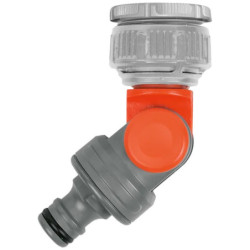 Nez de robinet coudé et articulé - Raccord anti-torsion tuyau - Filetage 20/27 ou 26/34 - Gardena