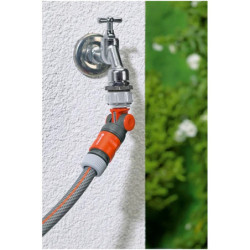 Nez de robinet coudé et articulé - Raccord anti-torsion tuyau - Filetage 20/27 ou 26/34 - Gardena