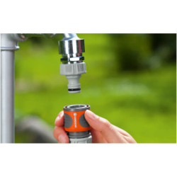 Nez de robinet coudé et articulé - Raccord anti-torsion tuyau - Filetage 20/27 ou 26/34 - Gardena