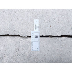 Jauges pour fissure utilisation extérieure en PVC - lot de 10