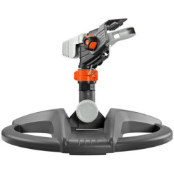 Arroseur canon sur traîneau Premium Gardena - Tête d'arrosage précise laiton - Portée 5-12,5 m