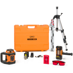 Pack laser rotatif RONEO MAXISET & FR50 avec trépied et mire en valise rigide