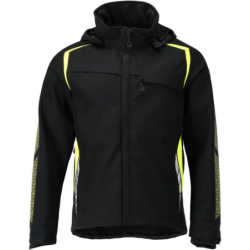 Veste Softshell avec capuche MASCOT Noir et Jaune