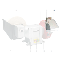 Ecran de protection pour touret à meuler et meule-eau G 150 ME 220V