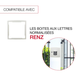 Cadre d'encastrement H.33.6 x L.32.6 x P.3.5 cm Renz Blanc RAL 9016