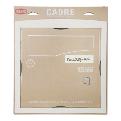 Cadre d'encastrement H.33.6 x L.32.6 x P.3.5 cm Renz Blanc RAL 9016