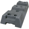 Plot plastique pour clôture de chantier - 4 trous Ø 42 mm - 800 x 290 x 125 mm