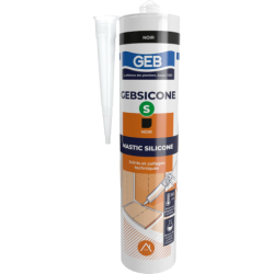 Mastic silicone Gebsicone S noir cartouche 310 ml