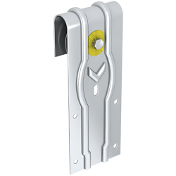 Monture galet moyeu delrin et flasque acier pour porte coulissante sur rail capacité 130 kg