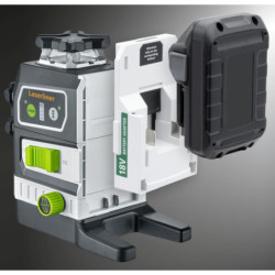 Laser Powerplane 3G Multi 18V avec pieds et 3 adaptateurs batteries (Bosch, Milwaukee, Makita)
