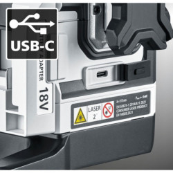 Laser Powerplane 3G Multi 18V avec pieds et 3 adaptateurs batteries (Bosch, Milwaukee, Makita)