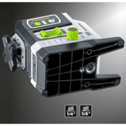 Laser Powerplane 3G Multi 18V avec pieds et 3 adaptateurs batteries (Bosch, Milwaukee, Makita)