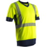 T-shirt haute visibilité Coverguard Komo II manches courtes jaune et bleu marine