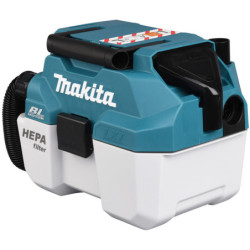 Aspirateur souffleur Makita DVC750LZ 18 V Li-Ion poussière sèche ou humide sans batterie ni chargeur