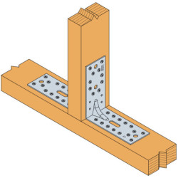 Grande équerre renforcée E9 65x152,5x154 mm épaisseur 2.5 mm