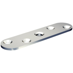 Platine pour fixation sur chant avec trou taraudé M8