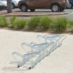 Râtelier de 10 vélos côte à côte 2 niveaux face a face