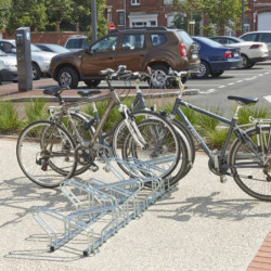 Râtelier de 10 vélos côte à côte 2 niveaux face a face