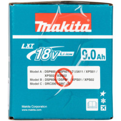 Batterie MAKITA BL1890 Li-ion 18V 9Ah