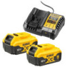 Kit de 2 batteries XR 18V 5 Ah Li-Ion et 1 chargeur XR Dewalt DCB1104