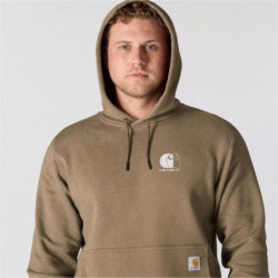 Sweat à capuche Force Logo coloris marron
