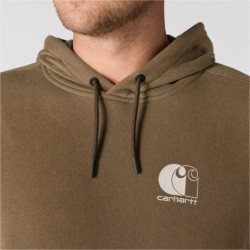 Sweat à capuche Force Logo coloris marron