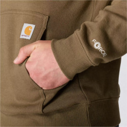 Sweat à capuche Force Logo coloris marron