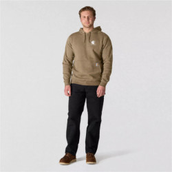 Sweat à capuche Force Logo coloris marron