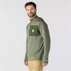 Sweat à capuche Force 1/2 zip vert