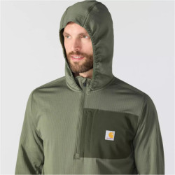 Sweat à capuche Force 1/2 zip vert
