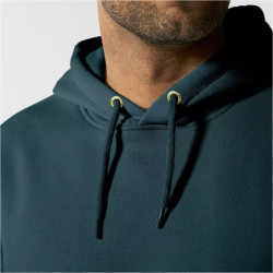 Sweat homme Sleeve Logo à capuche non zippé bleu sarcelle