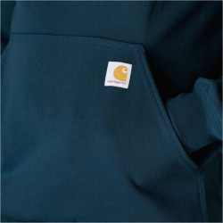 Sweat homme Sleeve Logo à capuche non zippé bleu sarcelle