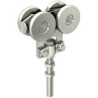 Monture fixation sur chant 4 galets acier cémenté vis M16 version longueur 123 mm pour rail 85x70