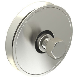 Galet acier 90° s-rail diam 80 200 kgs gorge v 20 (prix a l'unité)
