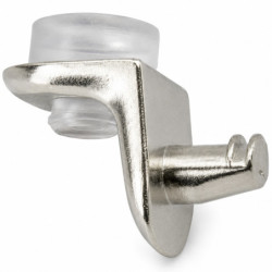 Taquet métal pour tablete de verre diamètre 5 mm lot de 8