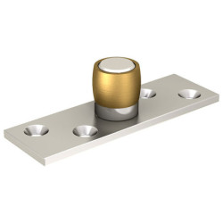 Guide du bas 1101 Mantion à olive laiton diamètre 24 mm sur platine renforcée à visser