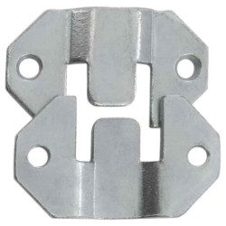 Attache petit meuble acier zingué 24x40 mm lot de 8