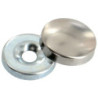 Cache vis laiton nickelé diamètre 16 mm lot de 8