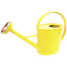 Arrosoir ovale avec pomme grille laiton - Capacité 4L - Acier galvanisé à chaud - Jaune citron
