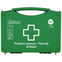 Trousse de premiers secours ASEP Artisan malette en polypro vert