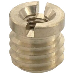 Ecrou insert cuvette acier laitonné 12x12 mm lot de 4