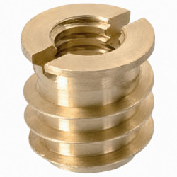 Ecrou insert rond laiton 14x14 mm lot de 4