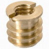 Ecrou insert rond laiton 14x14 mm lot de 4