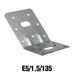 Équerre renforcée E5 A angle 135° 65x75x48 mm épaisseur 1.5 mm