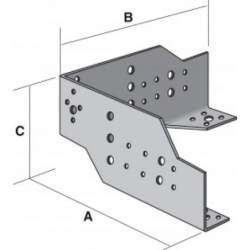 Connecteur pour panneaux bois 190x190x118 mm épaisseur 2 mm