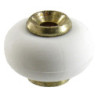 Butée boule acier laitonné - caoutchouc à visser Ø30 mm hauteur 22 mm