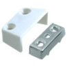 Ferrure d'assemblage en applique plastique blanc 40x20 mm lot de 4