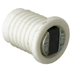 Loqueteau rond à encastrer acier et plastique blanc Ø14 mm charge 8 kg lot de 2