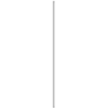 Tringle pour crémone pompier longueur 2500mm section 11.7x11 mm Gris alu
