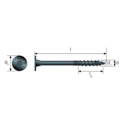 Vis à bois de construction intérieur SDW épaisseur des éléments 5.6x86 mm 50 pièces